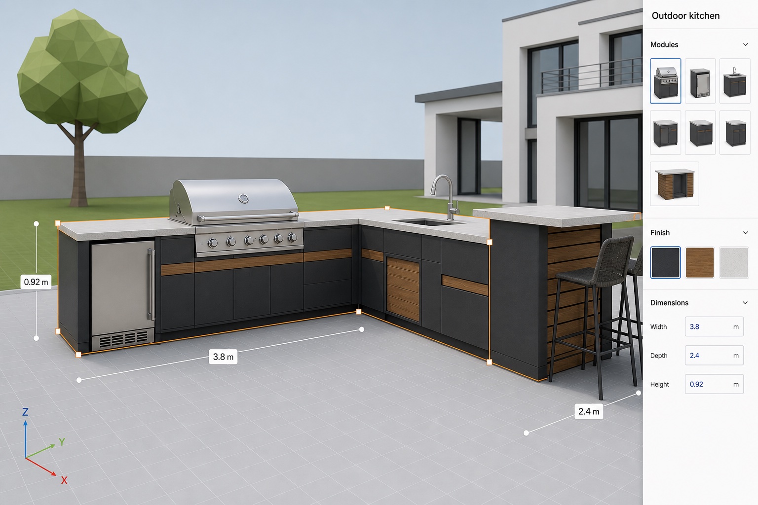 Mostra, coinvolgi e chiudi più deal per outdoor living.
