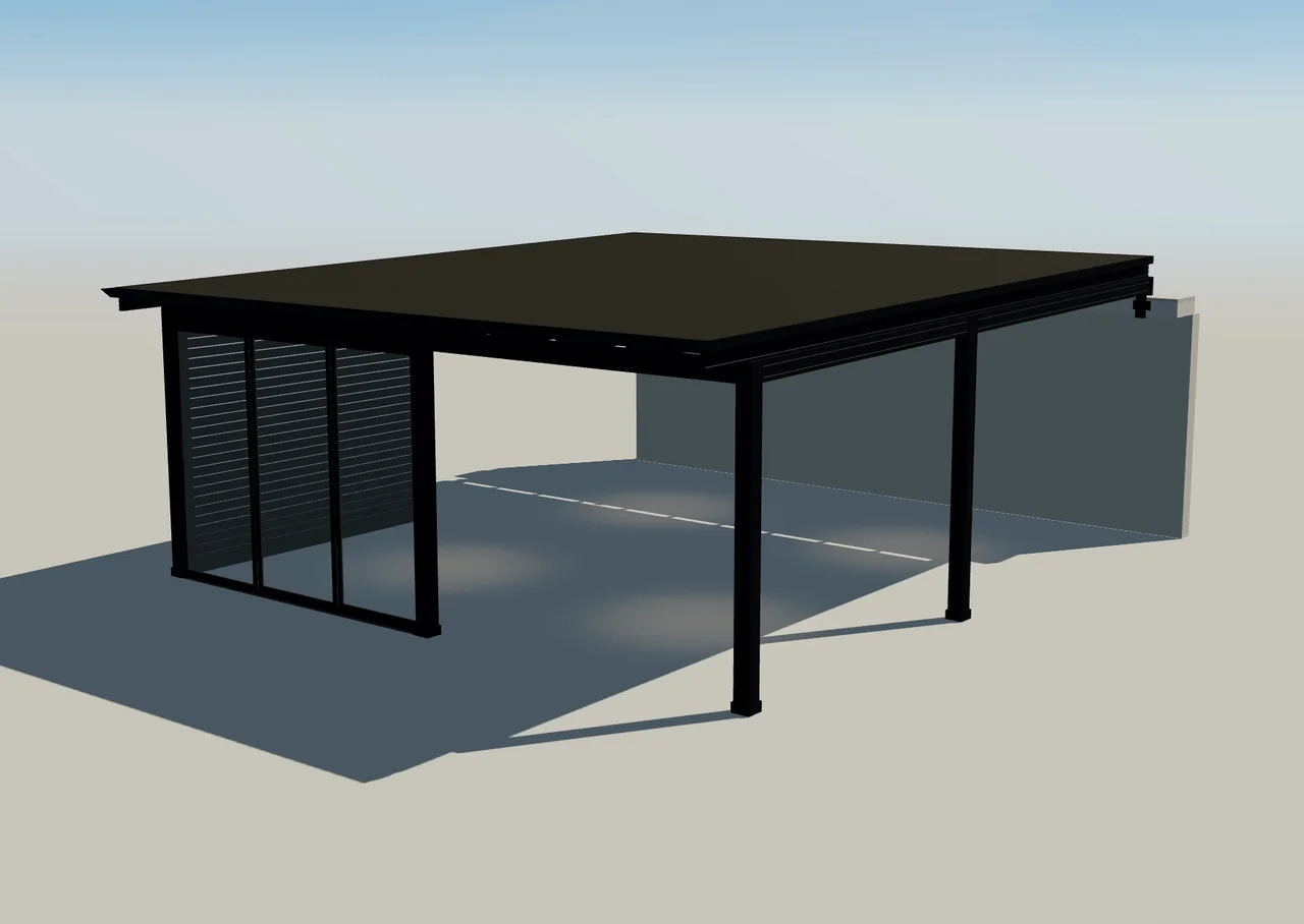 Configuratore 3D di pergole Configurix: copertura e illuminazione LED